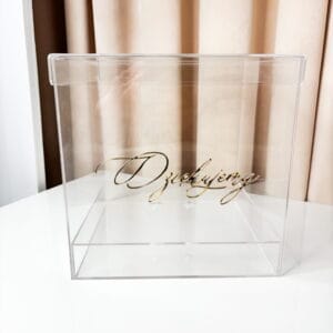 Pudełko na koperty z plexi - Ślubne - Dno na kwiaty