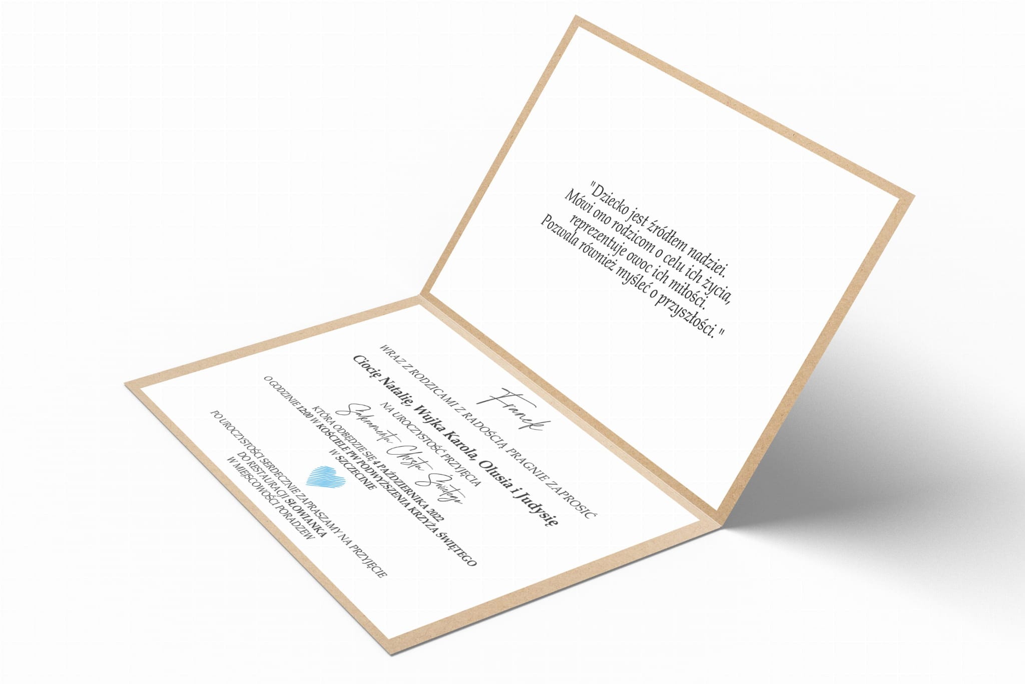 Zaproszenie na Chrzest / Z-CH-02 - obrazek 2