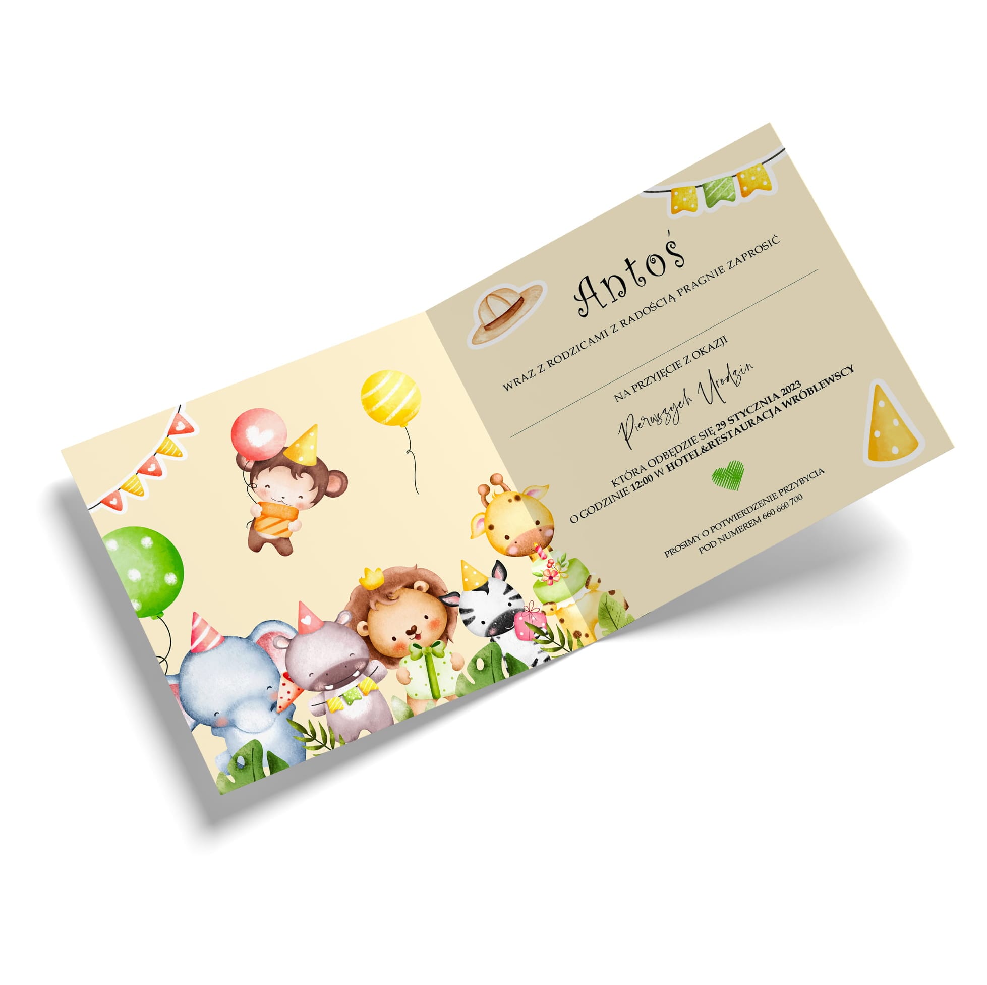 Zaproszenie na Roczek / Z-R-05 - obrazek 2