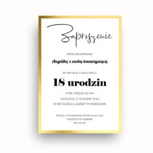 Zaproszenie na Osiemnastkę / Z-18-01-Z