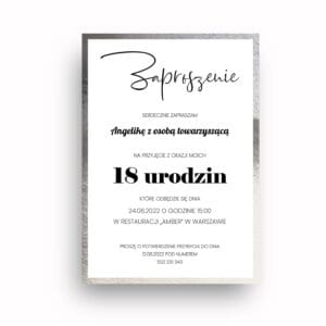 Zaproszenie na Osiemnastkę / Z-18-01-S