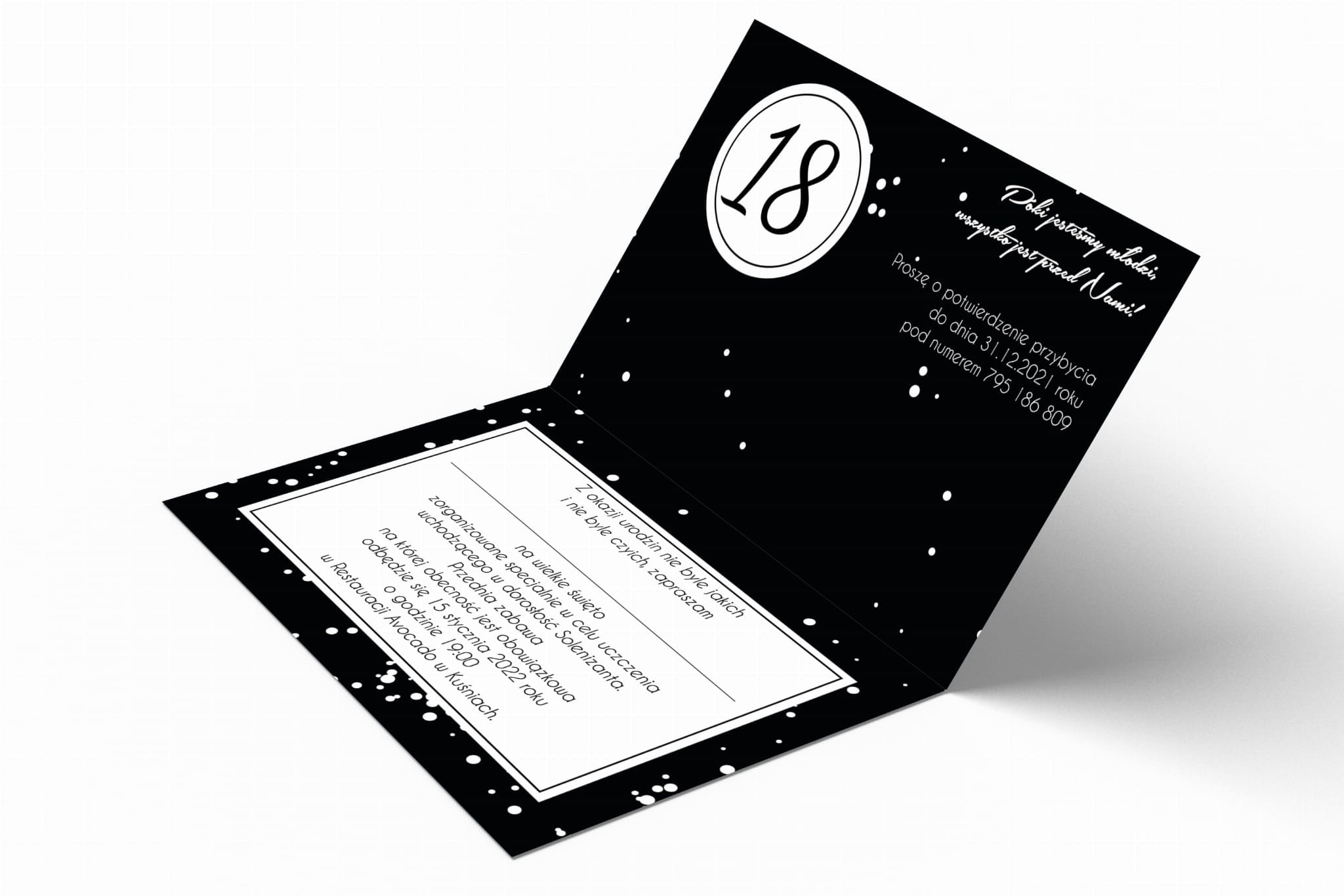 Zaproszenie Urodzinowe / Z-18-03 - obrazek 2