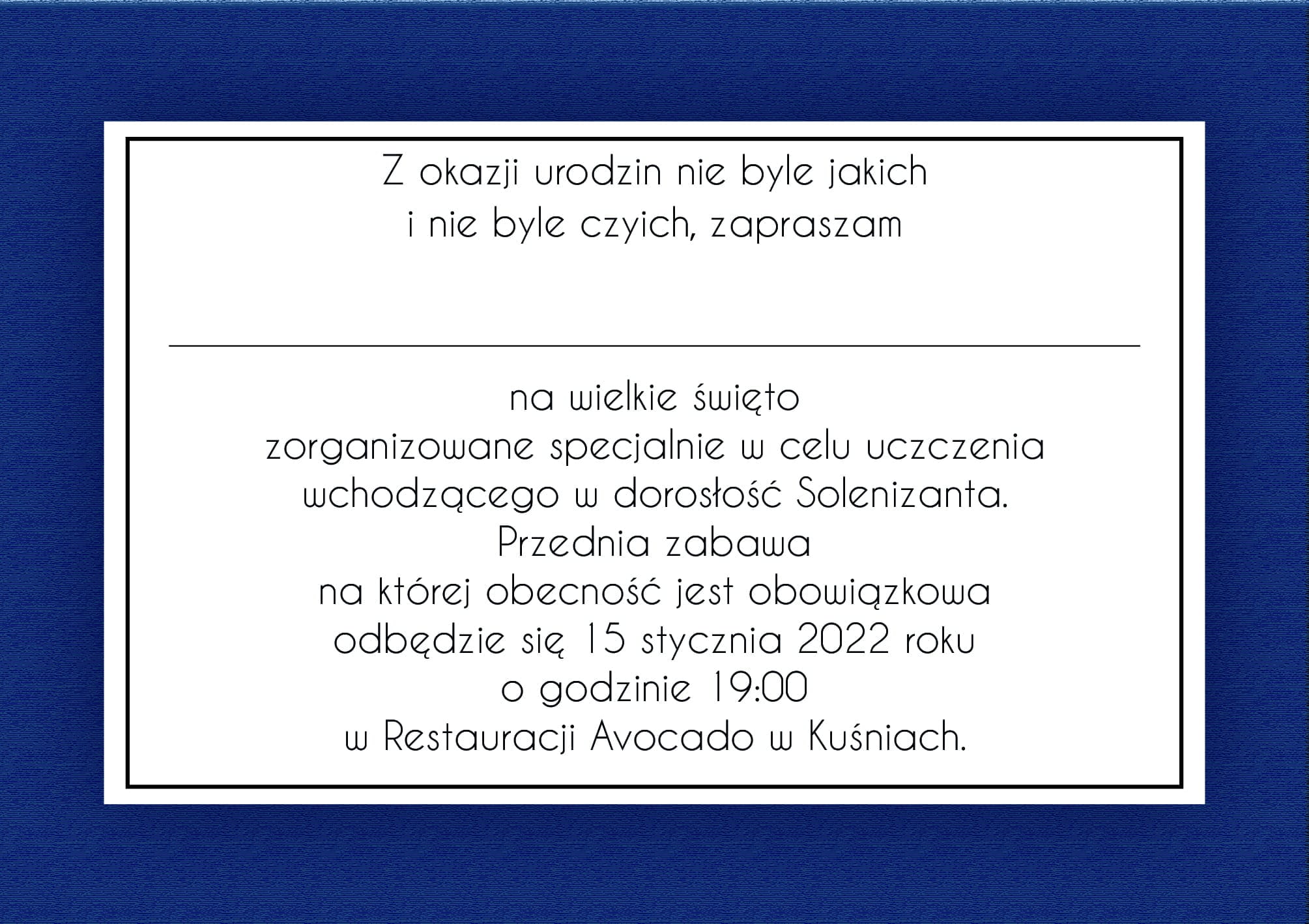 Zaproszenie Urodzinowe / Z-18-04 - obrazek 3