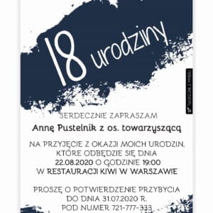 Zaproszenie Urodzinowe / Z-18-07-03