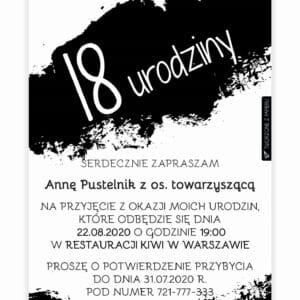 Zaproszenie Urodzinowe / Z-18-07-05