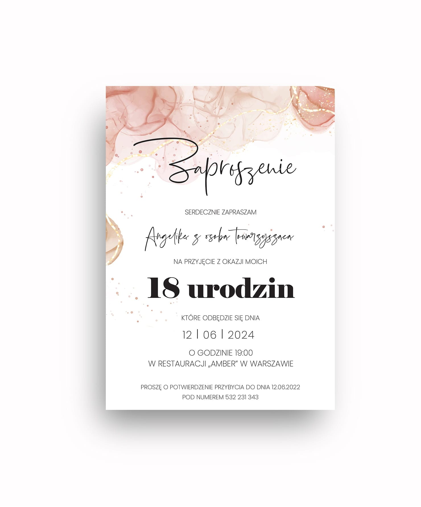 Zaproszenie Urodzinowe / Z-18-10