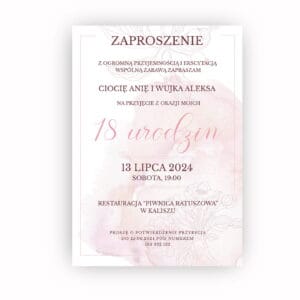 Zaproszenie Urodzinowe / Z-18-14