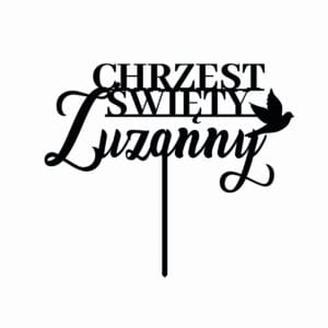 TOPPER - CHRZEST ŚWIĘTY + IMIĘ  +GOŁĄBEK