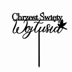 TOPPER - CHRZEST ŚWIĘTY + IMIĘ  +GOŁĄBEK 2