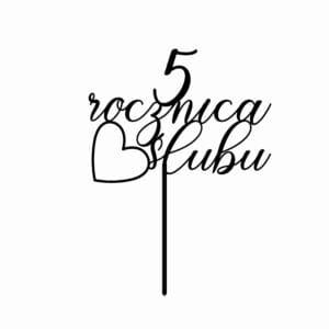 TOPPER -  LICZBA + ROCZNICA ŚLUBU