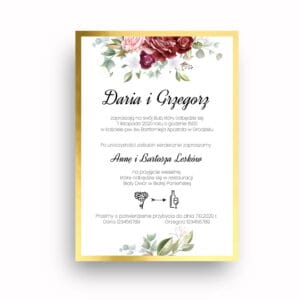 Zaproszenie ślubne / Z-S-01