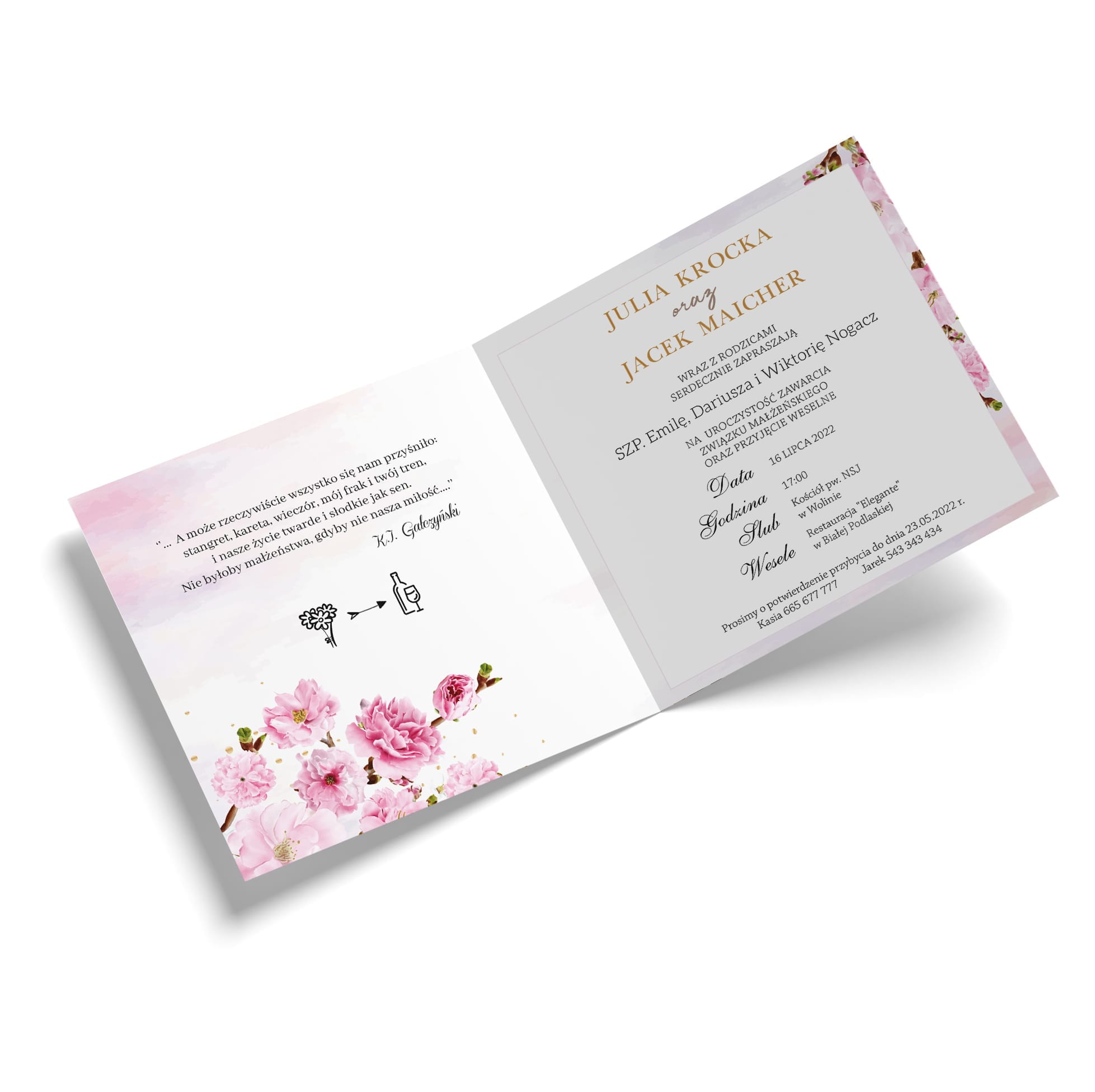 Zaproszenie ślubne / Z-S-05 - obrazek 2