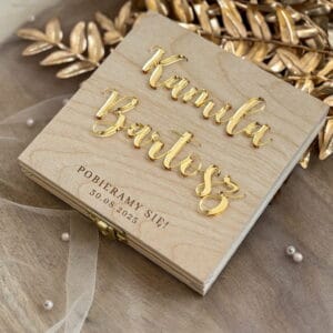 Zaproszenie na ślub dla rodziców, dziadków, chrzestnych - Pudełko - KS-PG-02