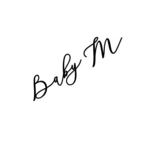 Topper na bok tortu Baby Shower - Baby + literka TP05