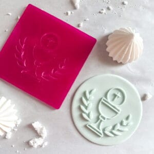 Stempel dekoracyjny Komunia Święta Kielich z gałązkami SP03