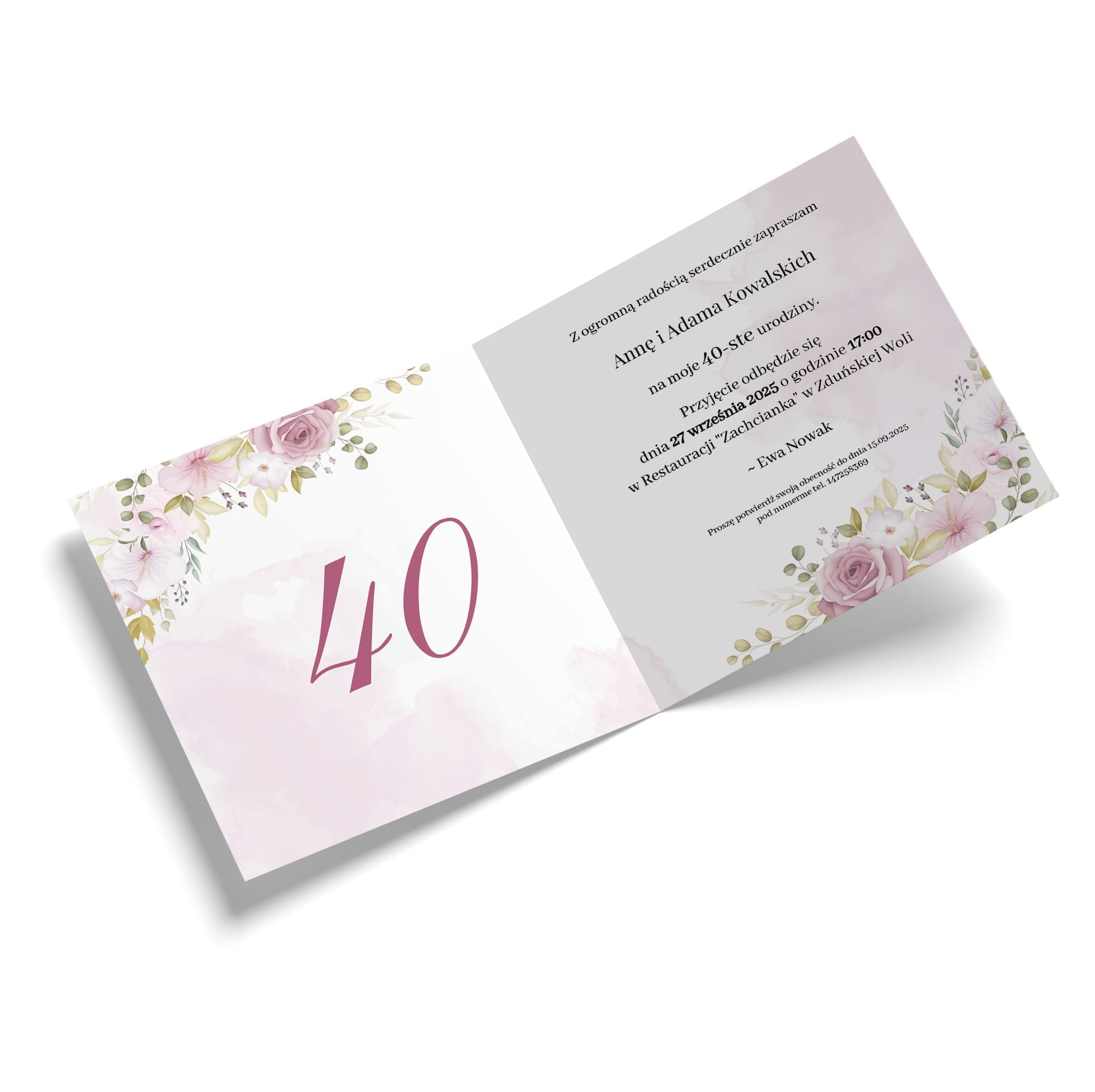 Zaproszenie Urodzinowe / Z-UD-04 - obrazek 2