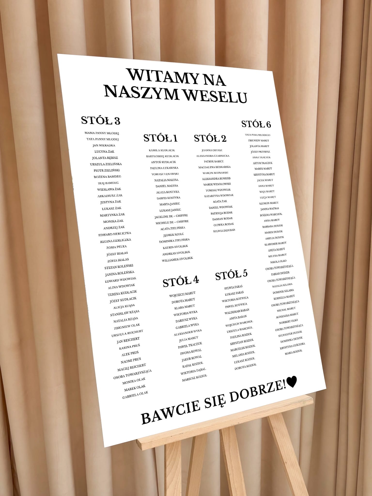 Plany stołów - Ślubny - KS-PS-05