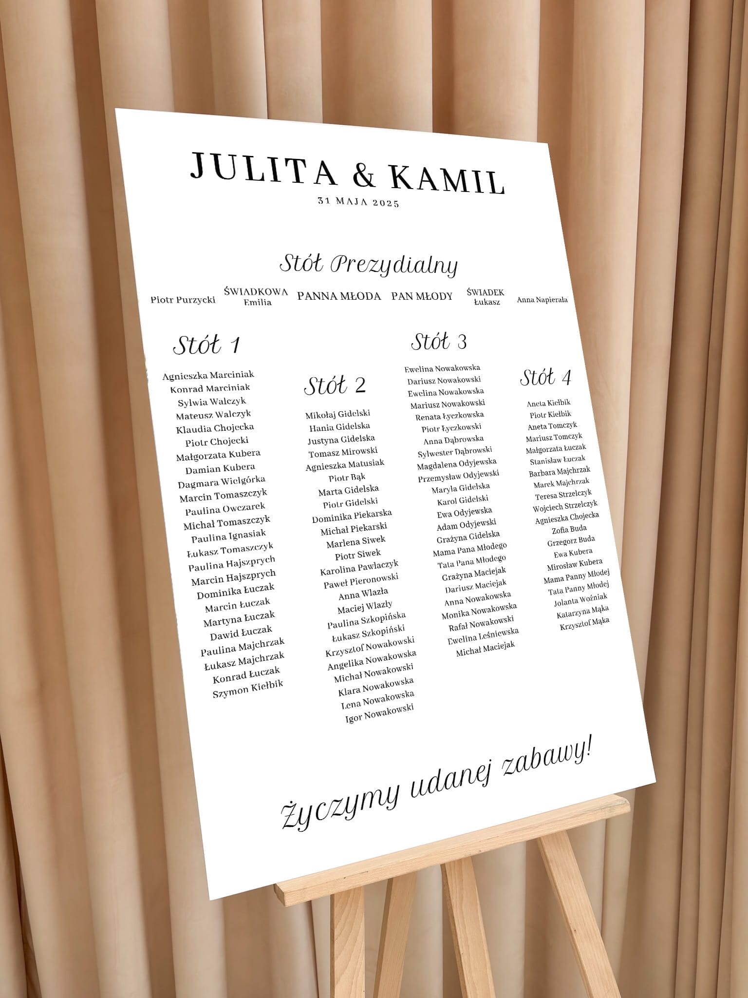 Plany stołów - Ślubny - KS-PS-08