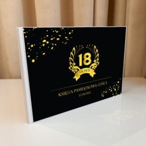 Księga gości na urodziny - KG- 18 - ZŁOTA