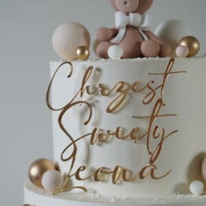 topper chrzest święty personalizowany z imieniem