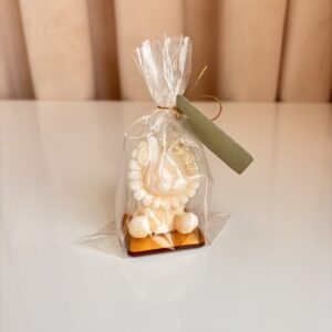 Personalizowane podziękowanie dla gości ze świeczką lew