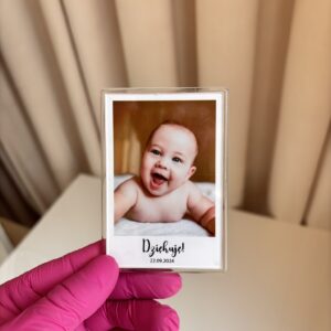 magnes ze zdjęciem podziękowanie chrzest dla gości chrzest roczek
