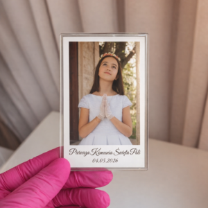Magnes ze zdjęciem na Komunię – podziękowanie dla gości
