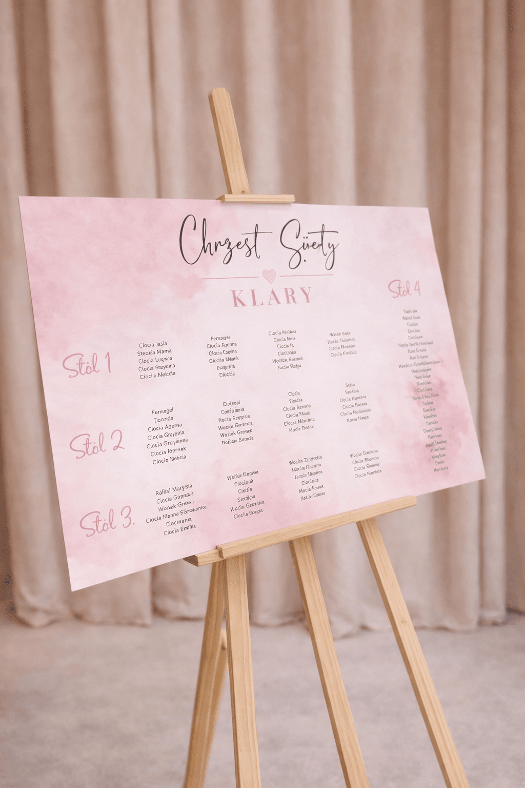 Plany stołów - Chrzest / Roczek - CH/R-PS-01