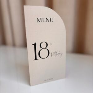 Menu na 18 urodziny - łuk - M-18-01