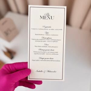 Menu weselne personalizowane  - M-WE-01