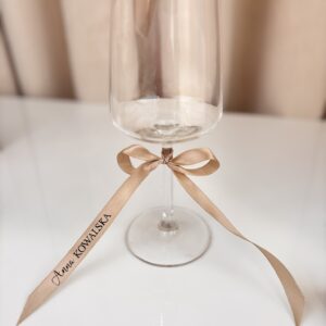 Winietki na wstążkach na kieliszki – z imieniem gościa -WNW-01