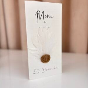 Menu weselne personalizowane  - M-WE-02