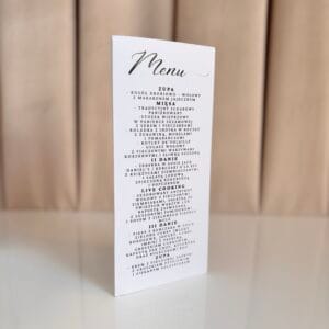 Menu weselne - Kolekcja P&K